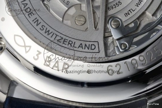 MIROTIME 0205 Portuguese Chrono IW371620 APSF 1:1 Best Edition White Blue Dial on Blue Leather Strap A MultiPurpose 7039